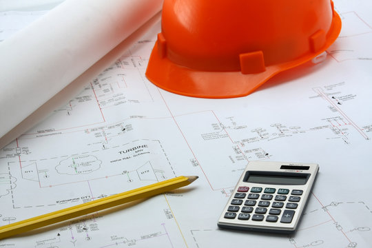 Construction blueprints.