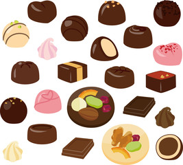 たくさんのチョコレート