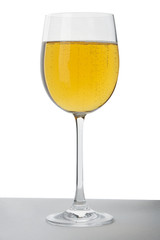 Glasses with wine.