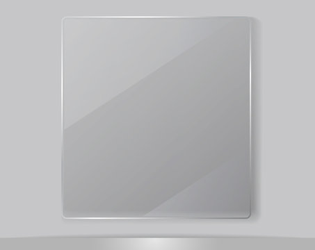 Transparent Glass Framework, Vector Illustration.