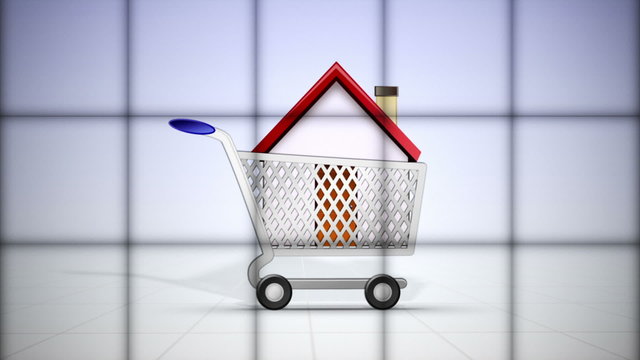 Buy Home Concept, in Cubes with Green Screen, Loop