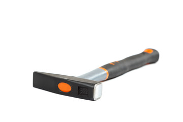 Modern hammer on white background.
