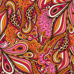 Seamless abstract vector eps10 hand-drawn waves pattern