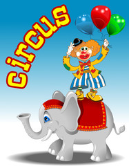 elephant and clown