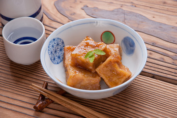 高野豆腐の揚げ出し