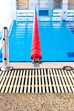 Lane ropes in  swimming pool