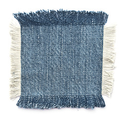 Fabric with denim. Isolated on white.