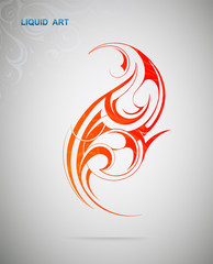 Graphic design element. Fire