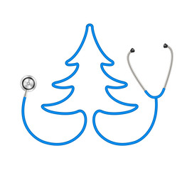 Stethoscope in shape of tree