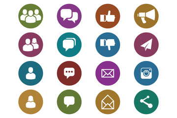 Blog and social media icons for your design or application.