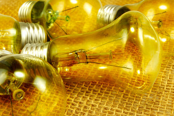 image of light bulbs on a light background