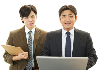 Obraz premium 笑顔のビジネスマン