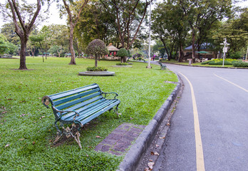 Steel Seat in the park