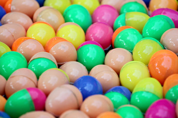 Fototapeta na wymiar Colorful plastic spheres.