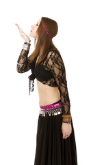Fototapeta premium belly dancer blows kisses