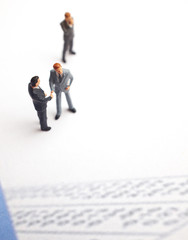 Fototapeta premium Business meeting. Figures of businessman.