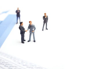 Fototapeta premium Business meeting. Figures of businessman.