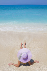 Fototapeta premium woman on the beach