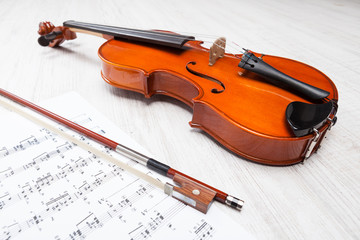 Fototapeta premium Violin with bow