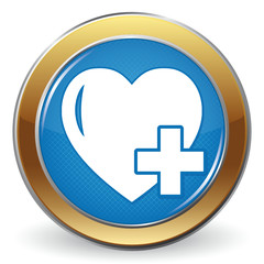 Fototapeta premium HEART PLUS ICON