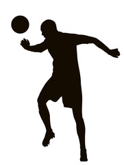 Soccer player detailed vector silhouette. Sports design