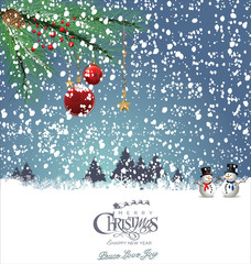 Snowman Christmas card