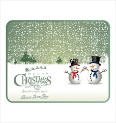 Snowman Christmas card