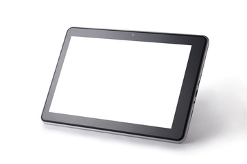 black tablet pc isolated on white background