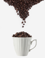 coffee on the white background
