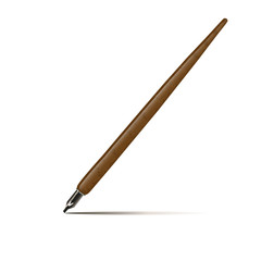 Calligraphy pen isolated on white