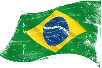 brazilian flag grunge