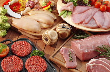 assorted meat for barbecue