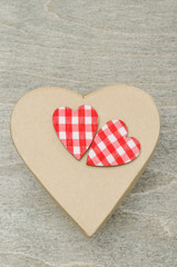 gift box with decorative hearts
