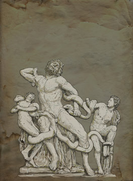 Laocoon sculpture illustration