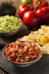 Homemade Pico De Gallo Salsa and Chips