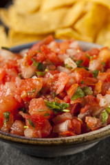 Homemade Pico De Gallo Salsa and Chips