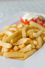 close up french fries