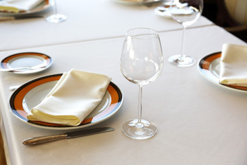 served table