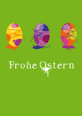 Ostergrüße,farbenfroh,modern,grasgrün