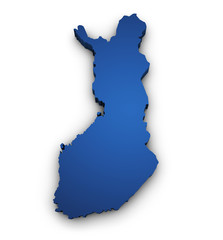 Map Of Finland 3d Shape - 59489905