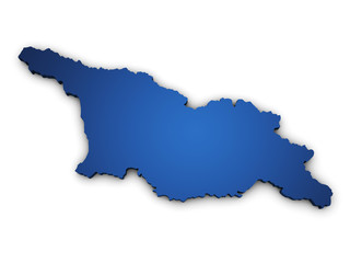Map Of Georgia 3d Shape