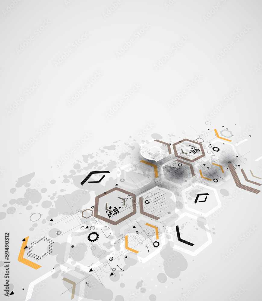 Wall mural abstract internet computer technology business solution