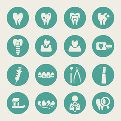 Dental icon set