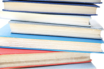 books in a pile