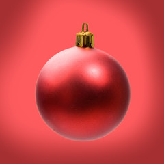 Bright and red ball for Christmas decoration