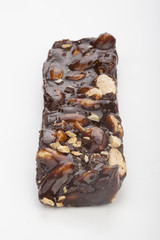almond nougat and chocolate turron bar