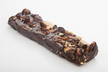 almond nougat and chocolate turron bar