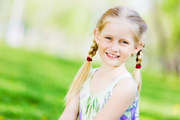 Little girl in park