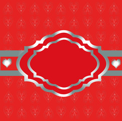 Background-Red & Silver Abstract