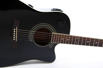 Fototapeta na wymiar Acoustic guitar isolated on white